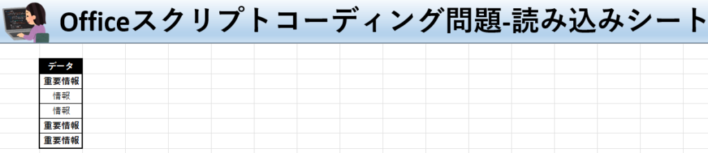 Officeスクリプト学習ツール-#16 テーマ:太字を設定・解除しよう！の読み込みシート